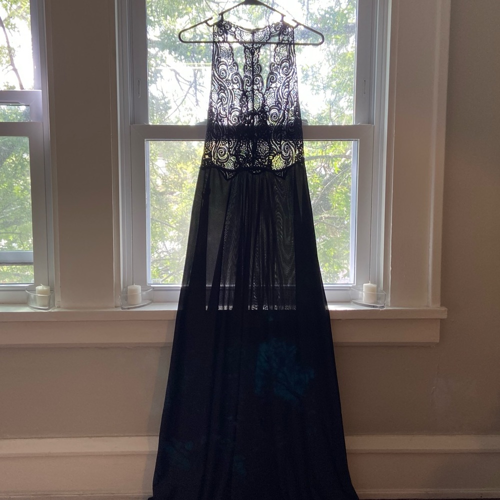 Glydons, Vintage Black Lace Racerback Nightgown - Picture 9 of 15